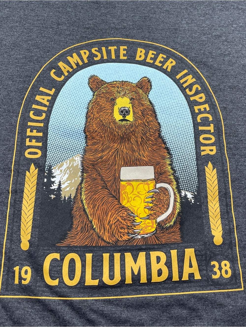 Columbia Campsite Beer Inspector Gray Long Sleeve T-Shirt Men’s Size XXL NWT